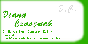 diana csasznek business card